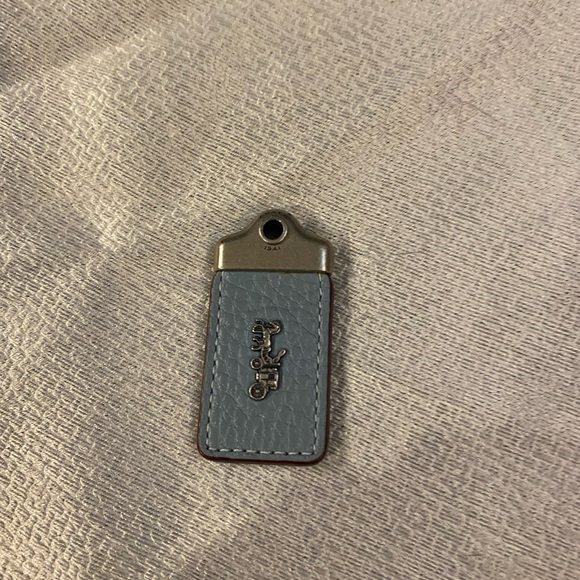 Coach Blue Leather Keychain - Picture 1 of 2